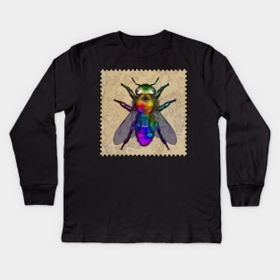 Bee Stamp Kids Long Sleeve T-Shirt